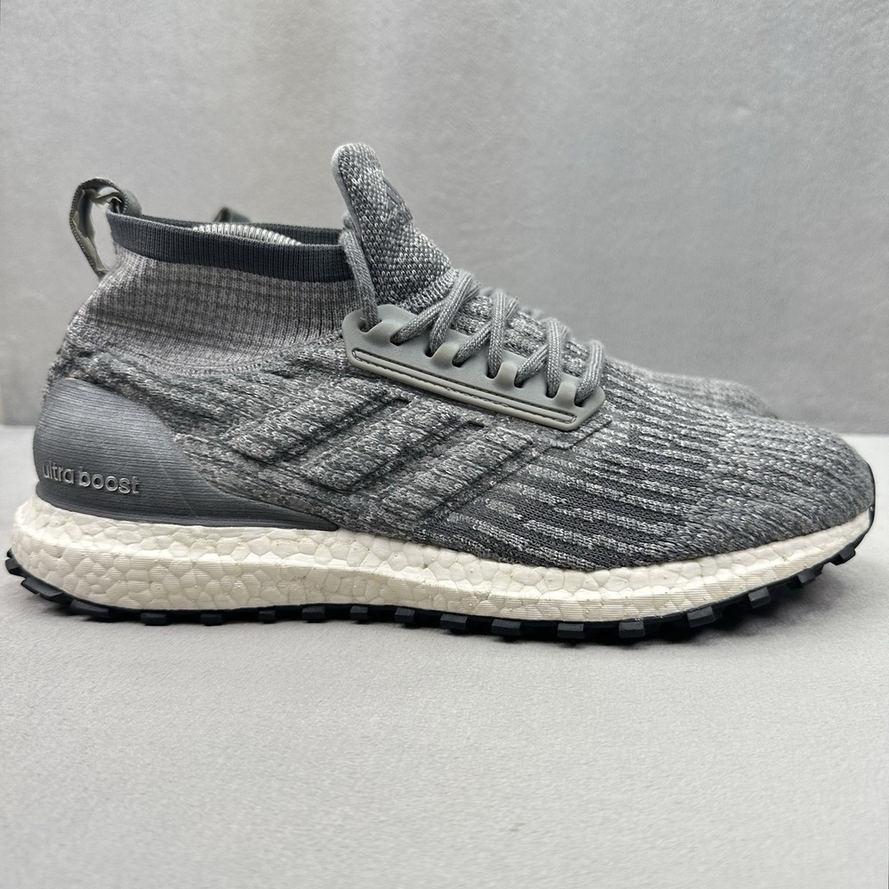 adidas UltraBoost ATR Mid Mens Size 9.5 Shoes Grey Athletic Running Sneakers